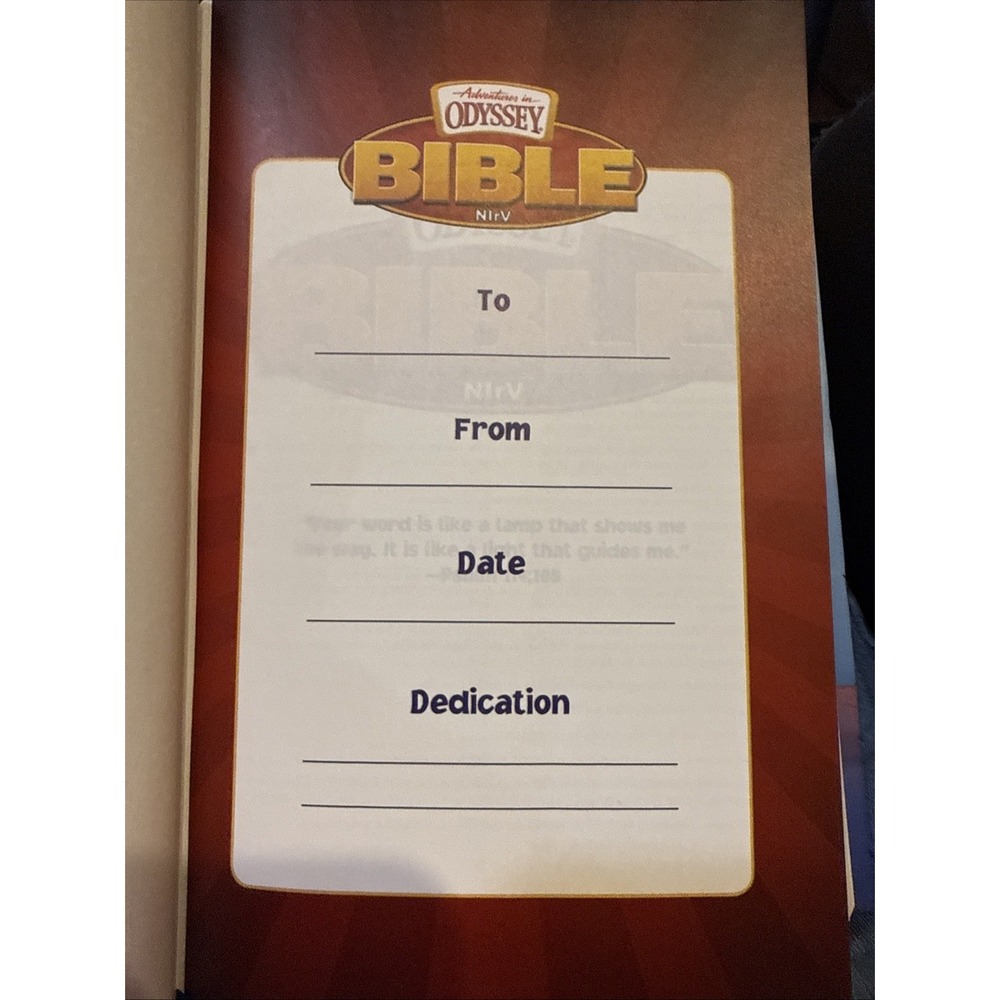 The Adventures in Odyssey Bible by Focus on the Family Hardback Children's NIrV - Picture 4 of 5